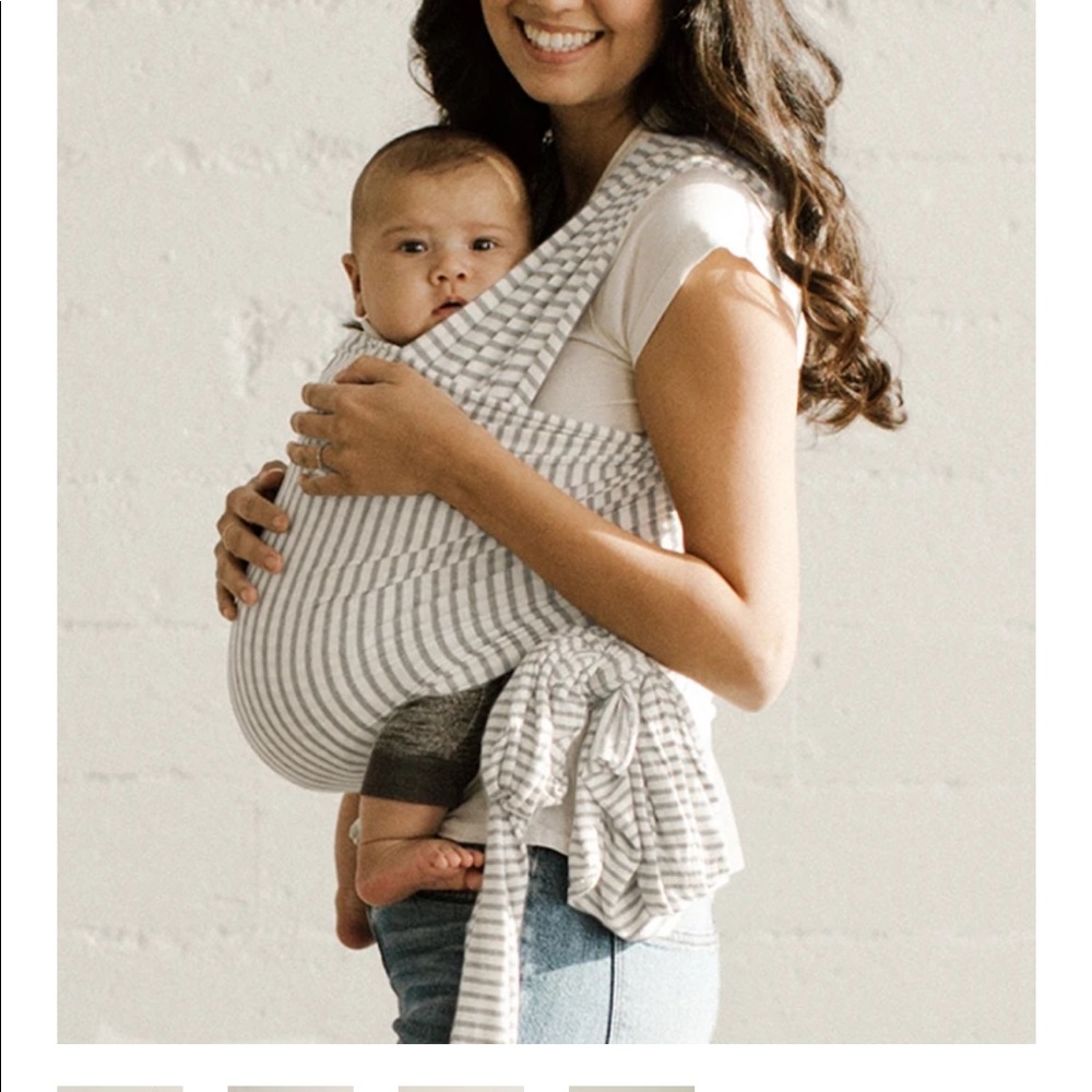 Baby WRAP - Natural & Grey Stripe